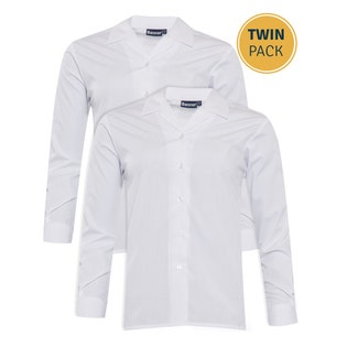 Banner 2 Pack Long Sleeve Revere Blouse-WH