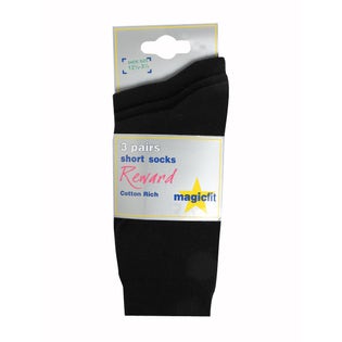 Magicfit 3 Pack Ankle Socks-BK