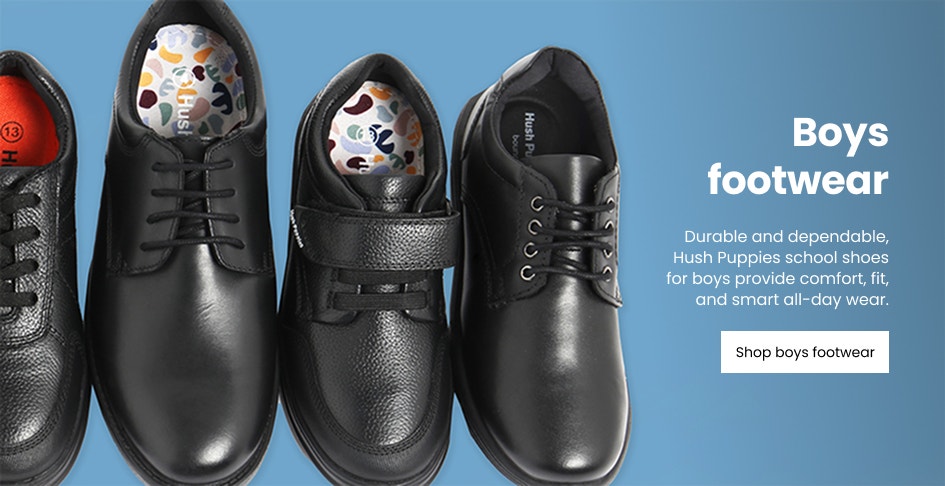 Shop durable and stylish boys' footwear, from smart school shoes to comfy wellies and Crocs.