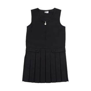 Zeco GP3030 Zip Front Pinafore-BK